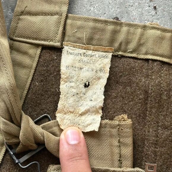 Vintage 40s WWII Armored Tanker Combat Trousers Overalls Size Small - Picture 6 of 8